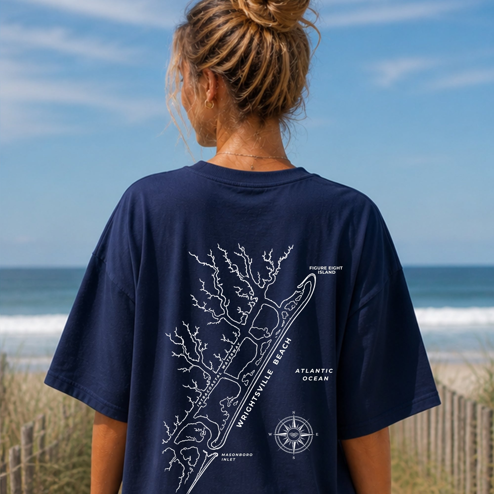 Wrightsville Beach Map Tee