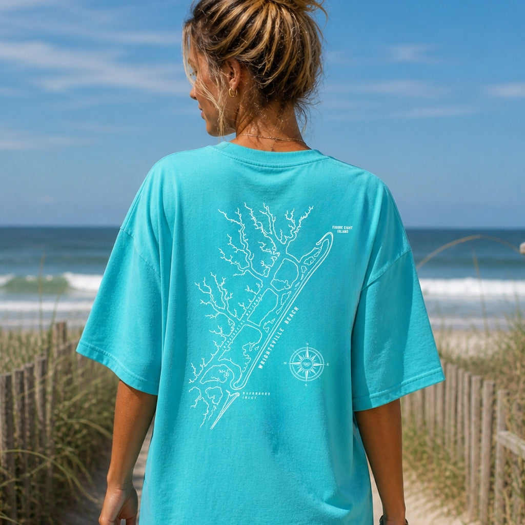 Wrightsville Beach, NC Map Tee