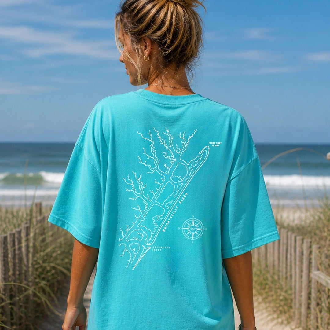 Wrightsville Beach, NC Map Tee