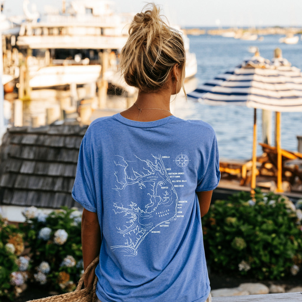 Outer Banks, NC Map Tee