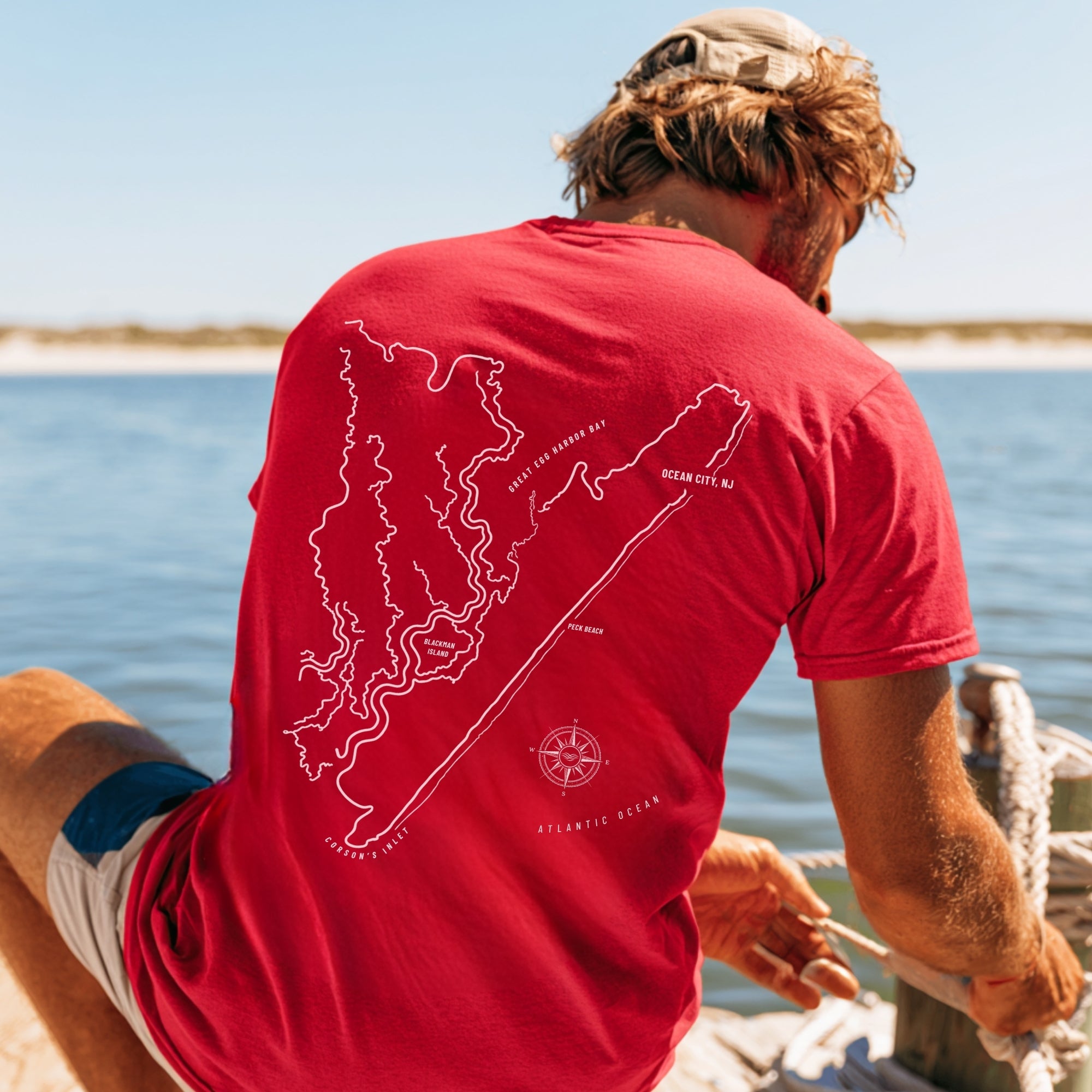 Ocean City, NJ Map Tee